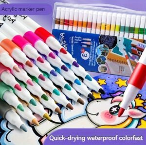 Acrylic Fabric DIY Markers Pen 12PCS