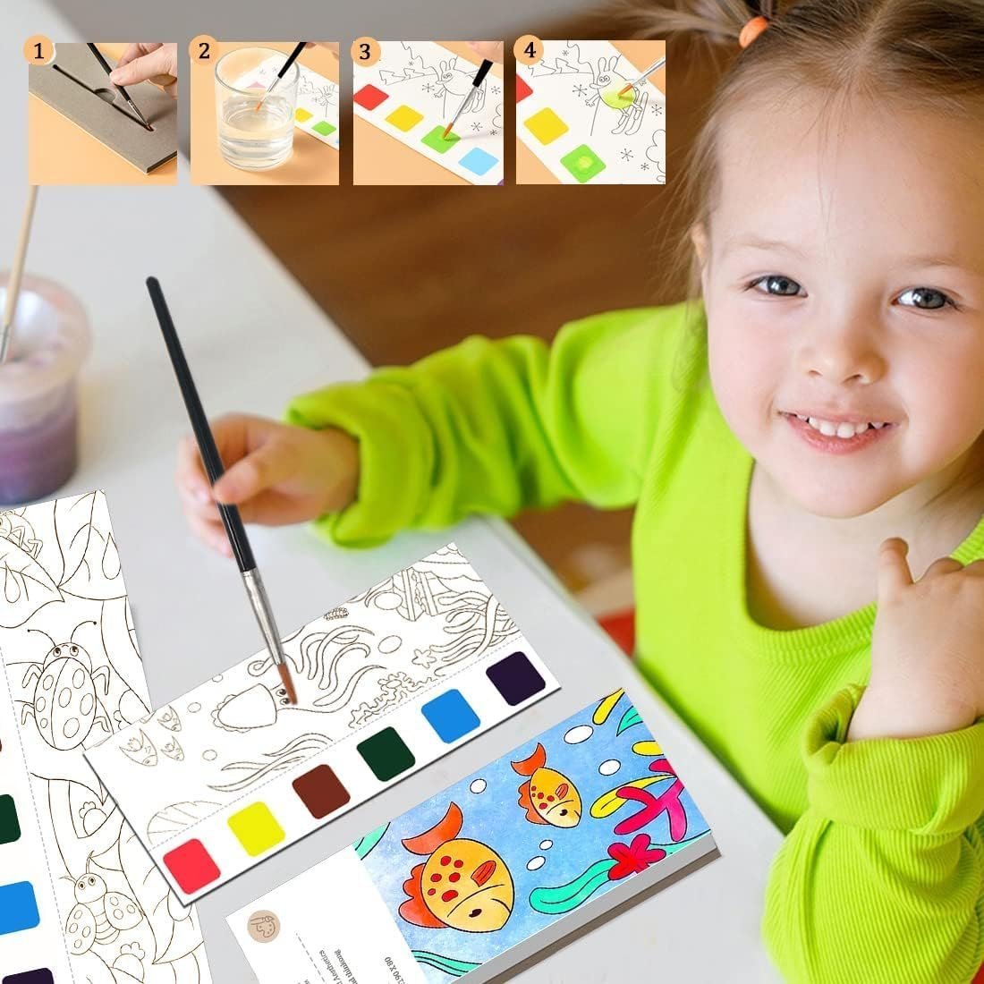 Water Color Painting Books Kids