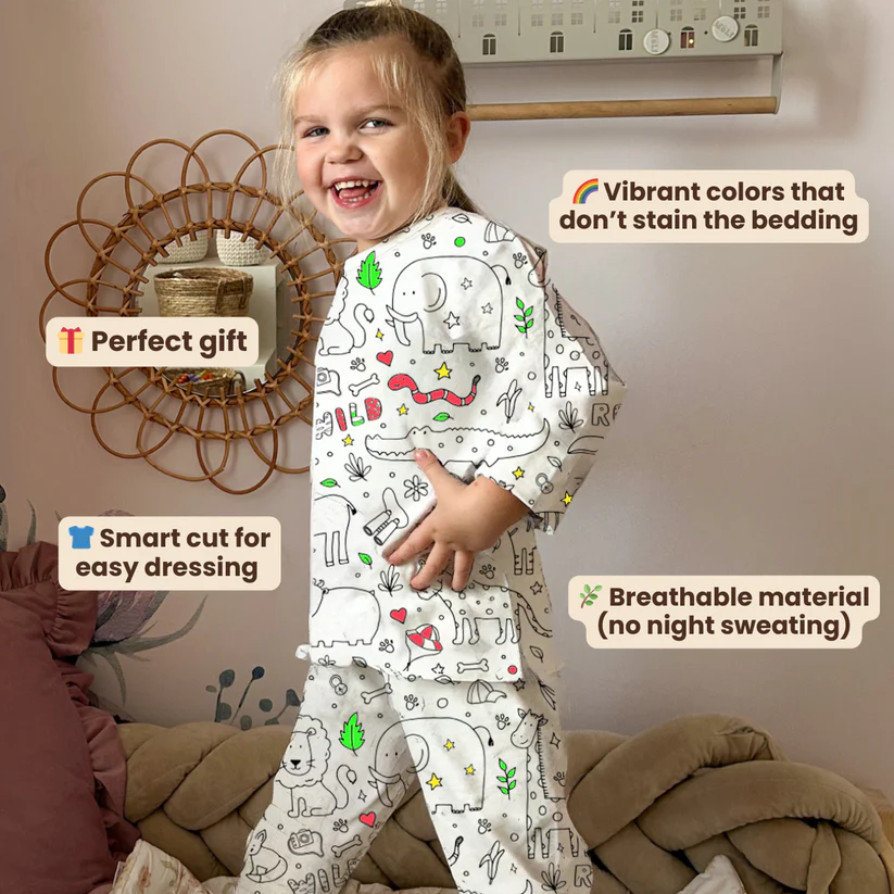Learning Creative Design Colorable PAJAMAS Set - Image 7