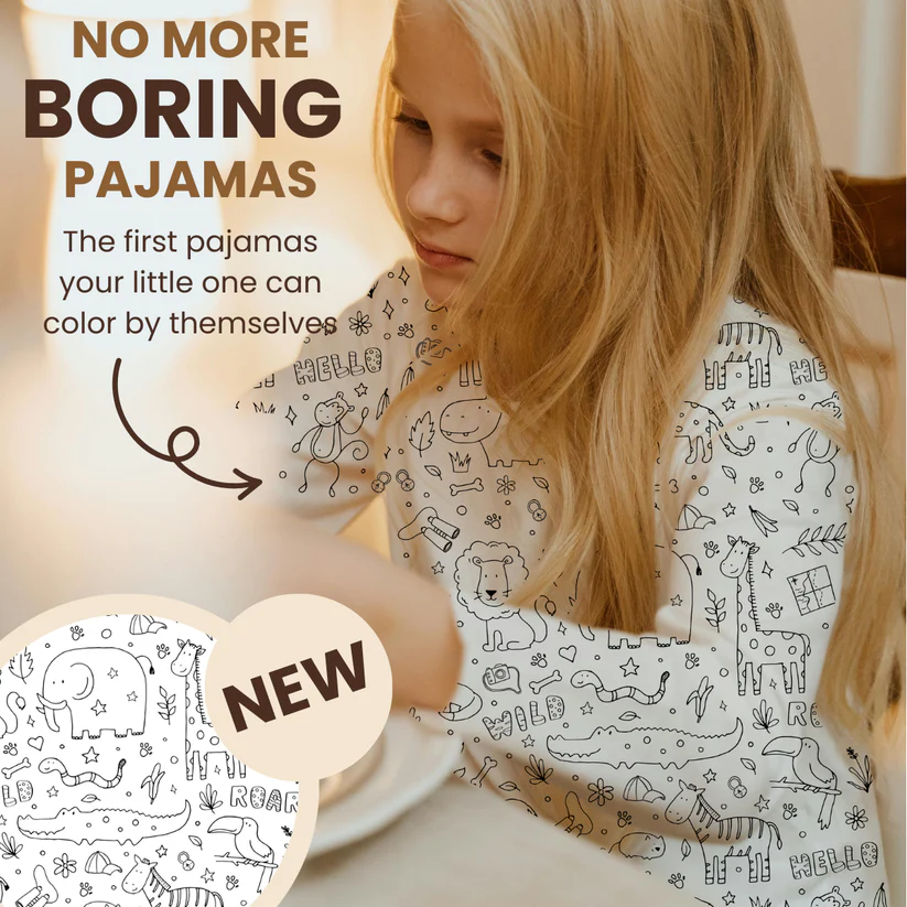 Learning Creative Design Colorable PAJAMAS Set - Image 4