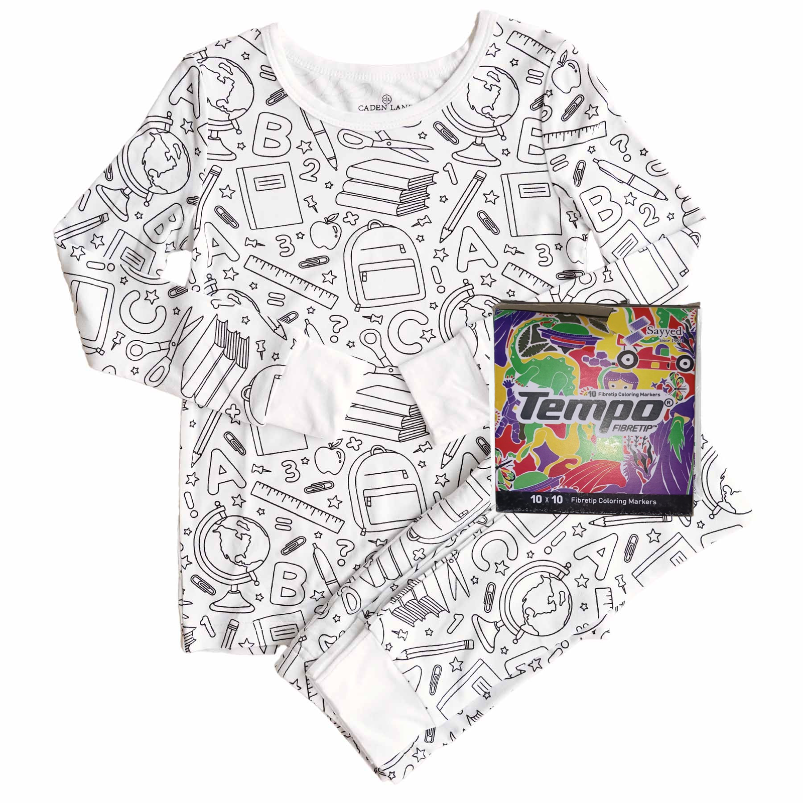 Learning Creative Design Colorable PAJAMAS Set - Image 2